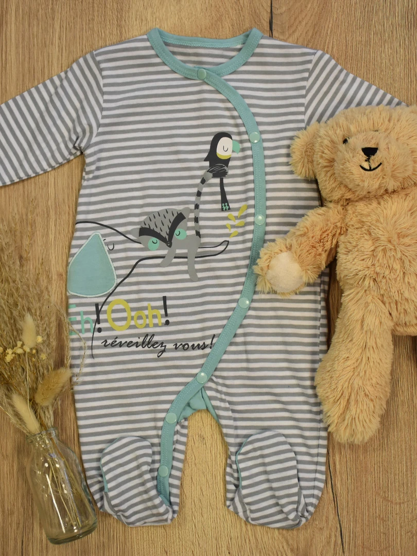 Pyjama Jersey 'baby Tropical''doo&bo' vert d eau