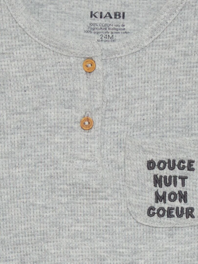 Ensemble pyjama 2 pièces Gris