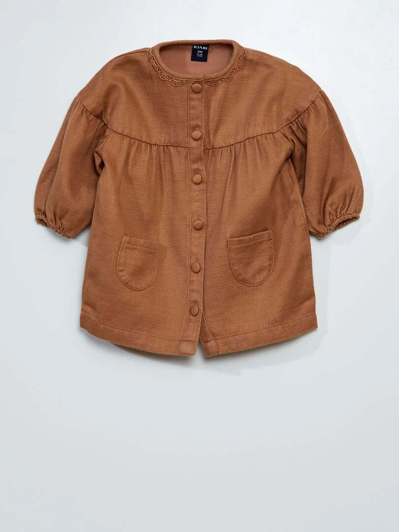 Robe en tencel Marron