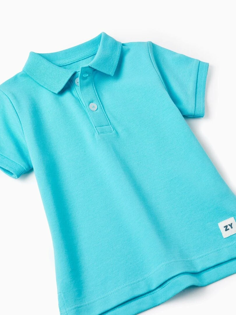 Polo en Piqué de Coton pour Bébé Garçon manches courtes EXPLORING AUSTRALIA   Bleu clair