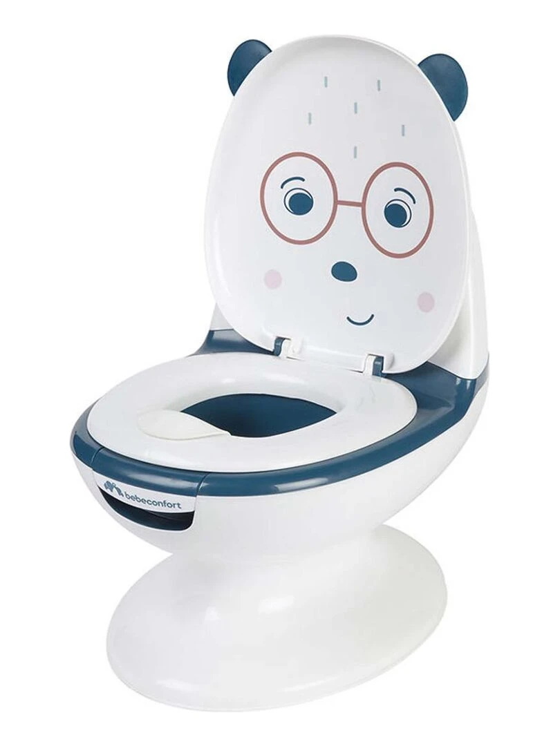 Bebeconfort Mini toilette Panda Pot avec bruit de chasse d'eau Blanc Bleu