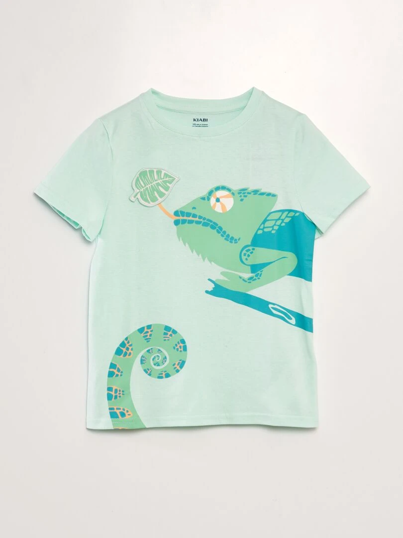 T shirt à imprimé animé Vert