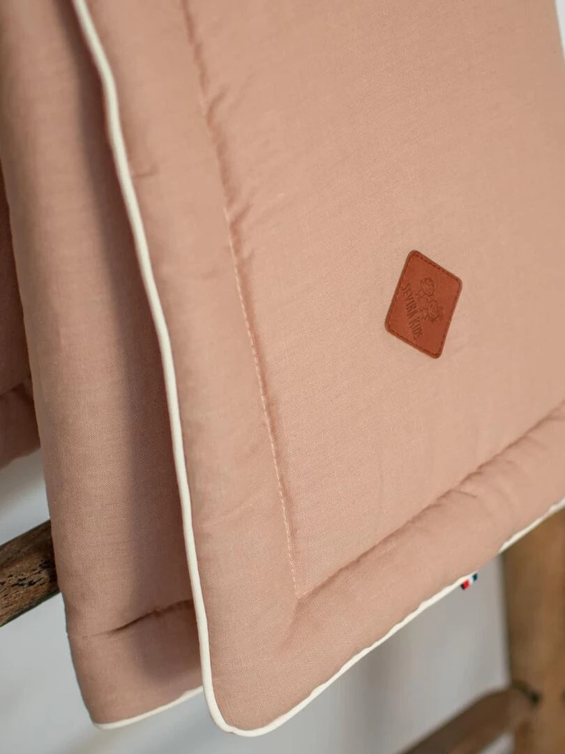 Couverture bébé enfant en Lin Orange clair