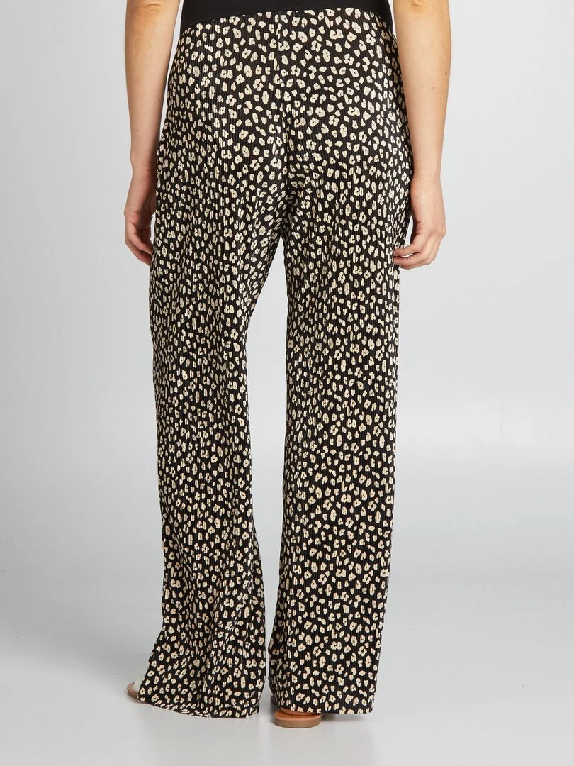 Pantalon grossesse à taille élastiquée   Noir/blanc