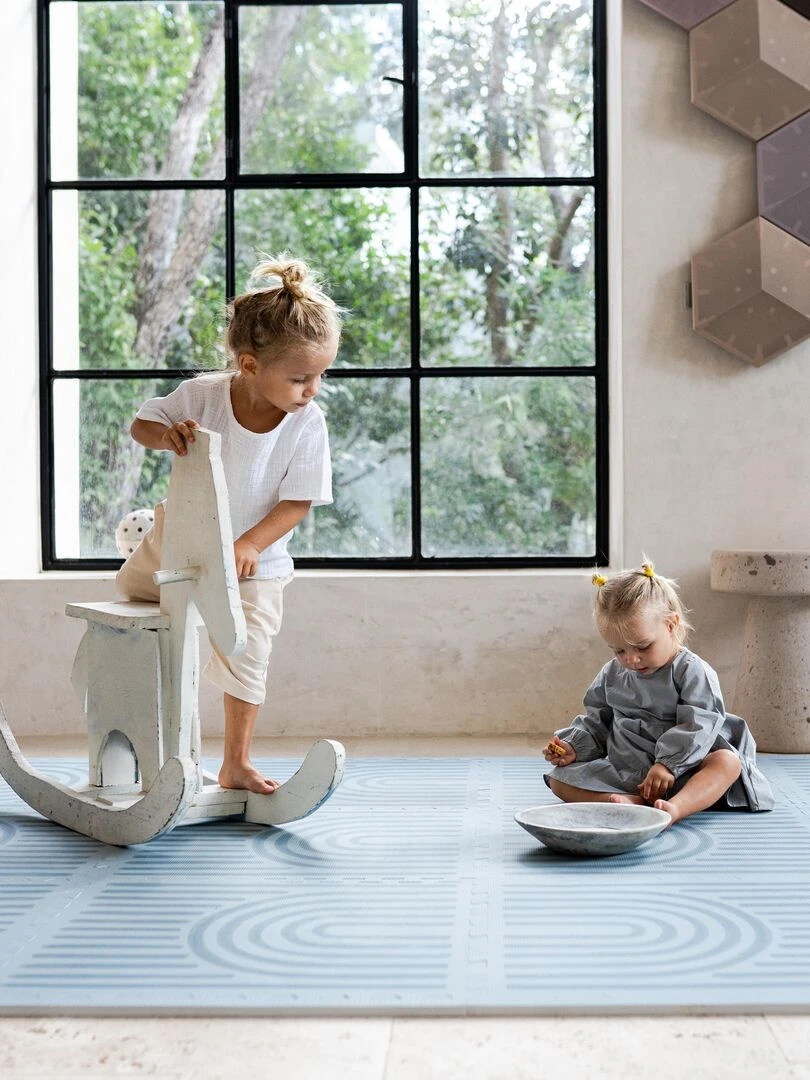 Tapis de jeu mousse LINEAR PUZZLEMAT MINERAL   Bleu céladon