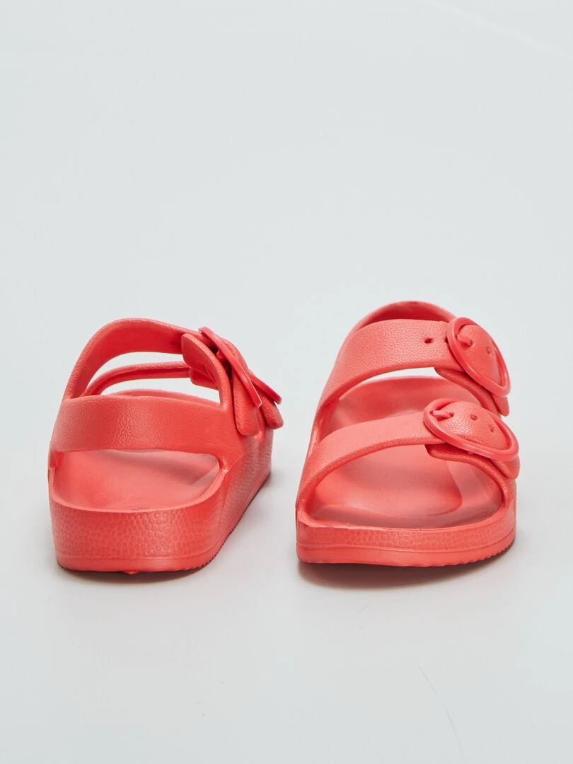 Sandales plates à brides   Rouge
