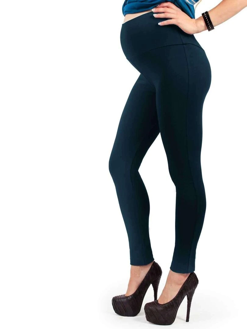 Legging de grossesse 4 saisons en coton Bleu Bleu