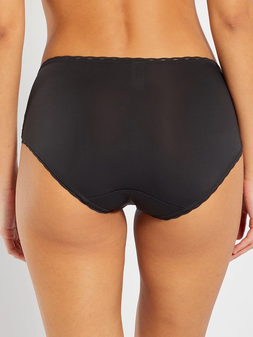Culotte dentelle maxi Cœur croisé féminin 'Playtex   noir
