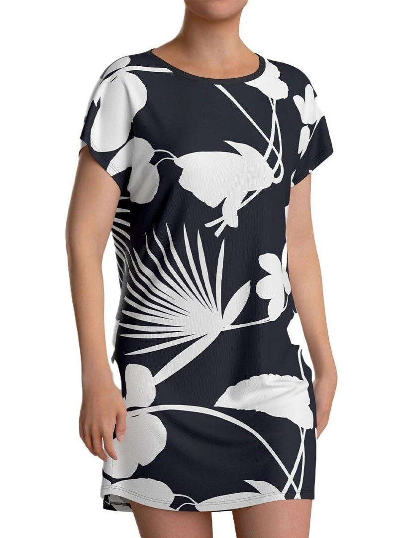 Chemise de nuit courte 100% Lyocell Sharon Bleu