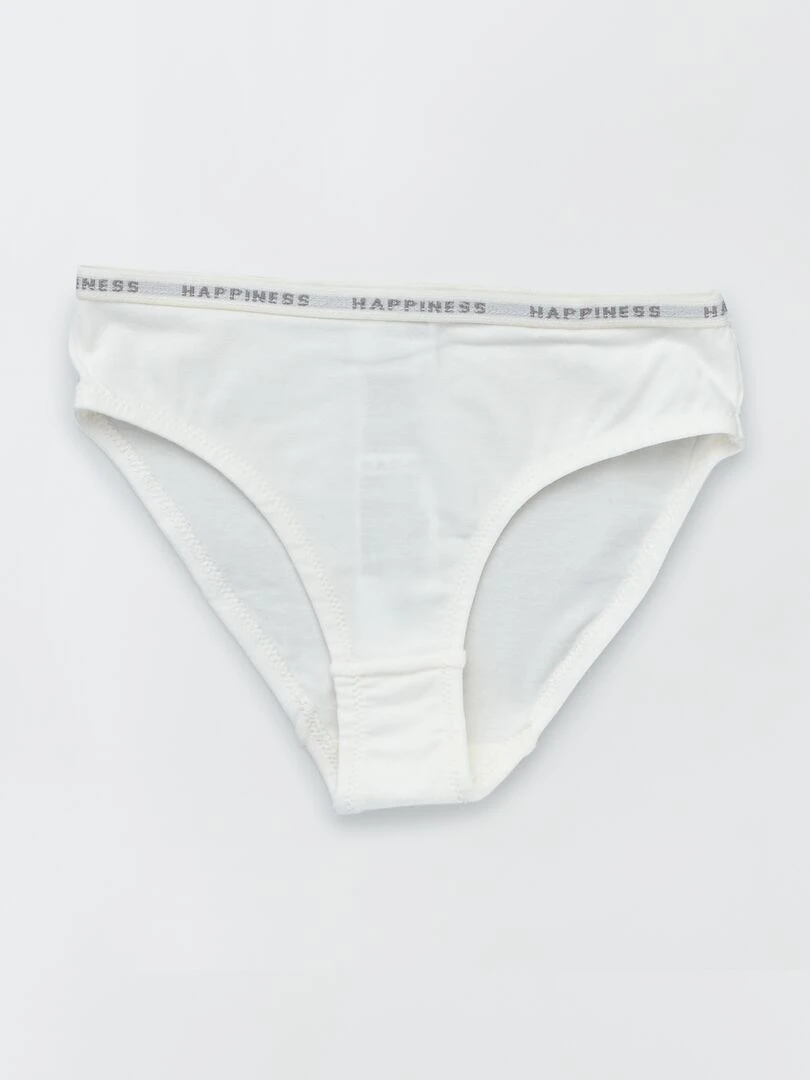 Lot 4 culottes en coton   Blanc/gris