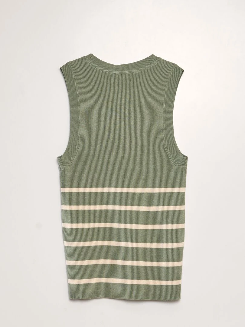 T shirt sans manches Vert