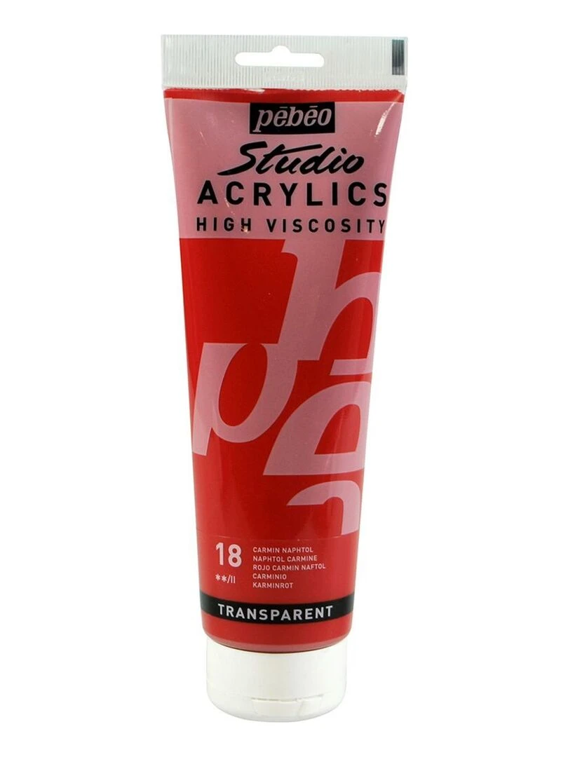 Peinture acrylique transparente Carmin 250 ml N/A