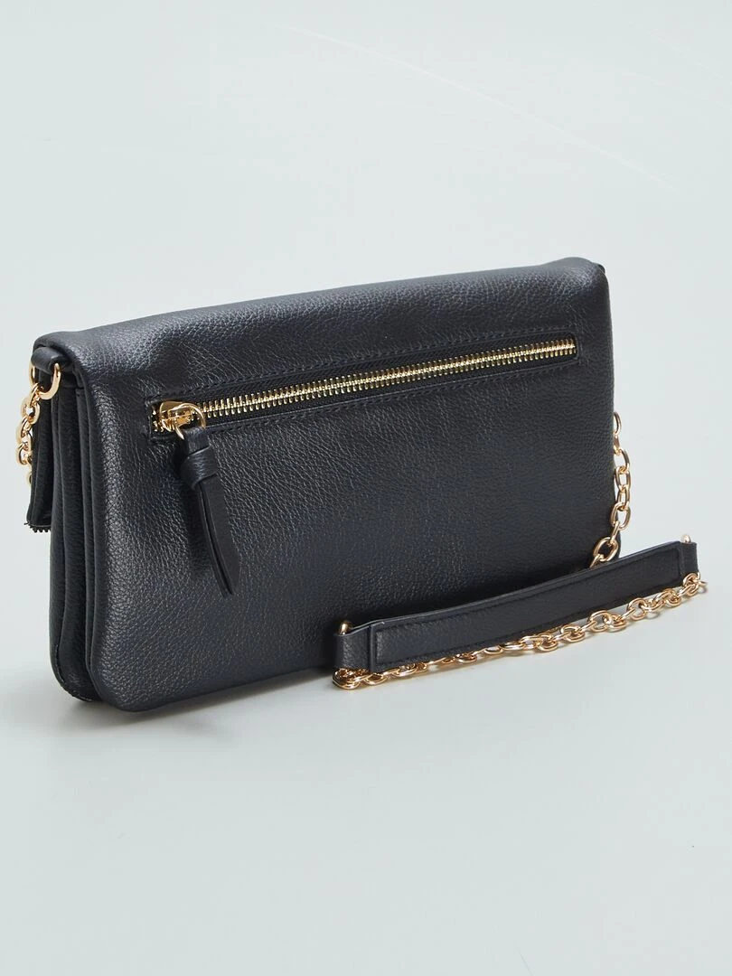 Sac enveloppe à chaine bandoulière Noir