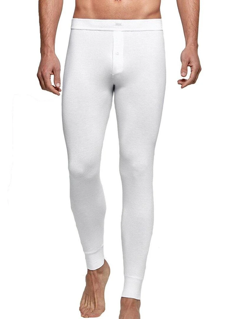 Pantalon thermique à ceinture tubulaire Thermo Blanc