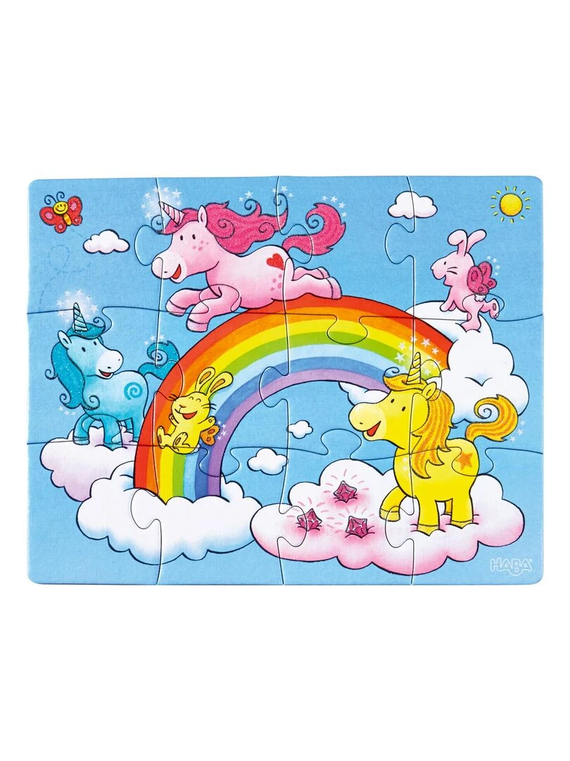 Puzzles de 12 à 18 pièces : 3 puzzles : Licornes dans les nuages N/A