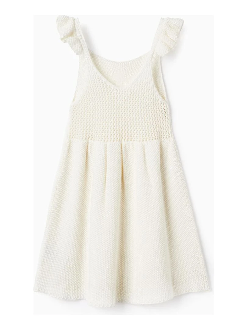 Robe À Bretelles En Maille De Coton Pour Fille manches courtes MATISSE Beige clair