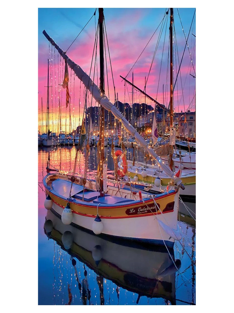 Puzzle N 1500 P Vue Sur Le Port De Sanary sur mer N/A