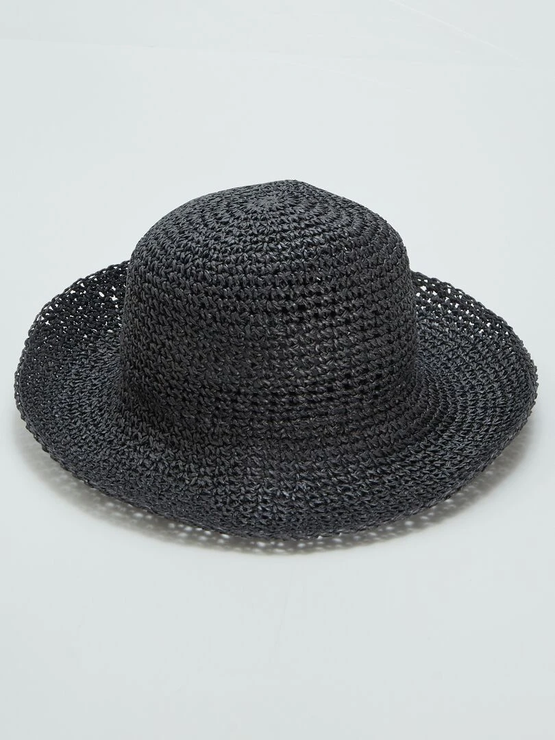 Chapeau cloche uni Noir
