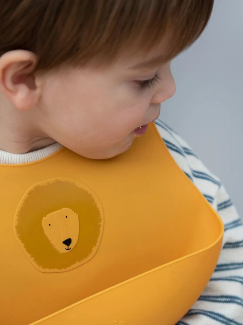 Bavoirs silicone 2pcs MR. LION   Jaune