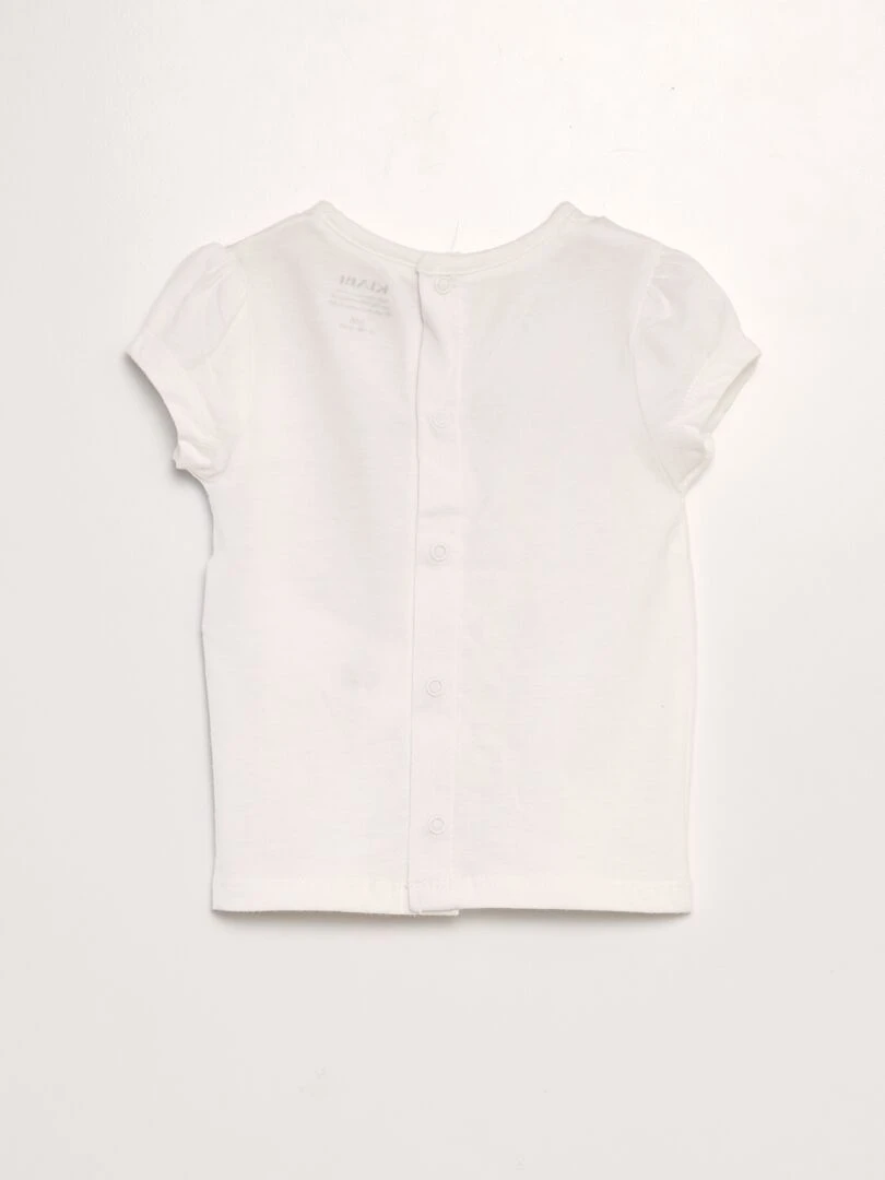 Tee shirt manches courtes imprimé   Blanc cherry