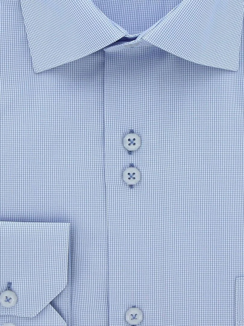 Chemise coupe droite vichy PIASTRA   Bleu