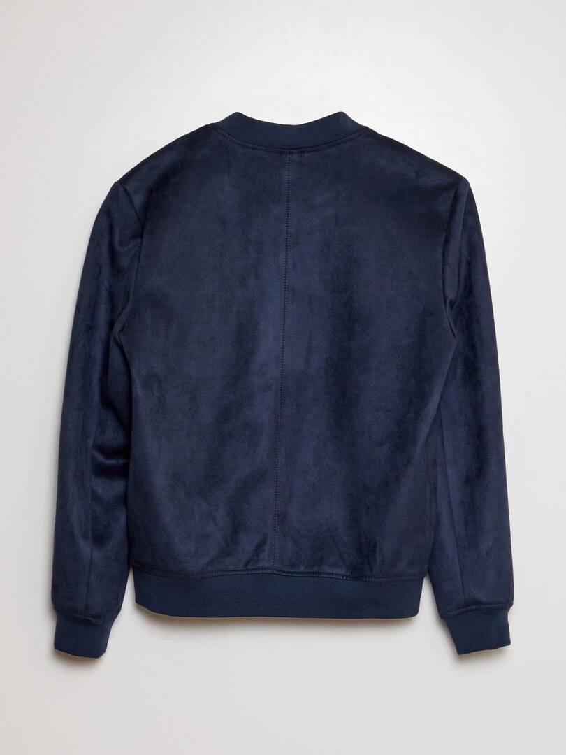 Blouson en suédine Bleu