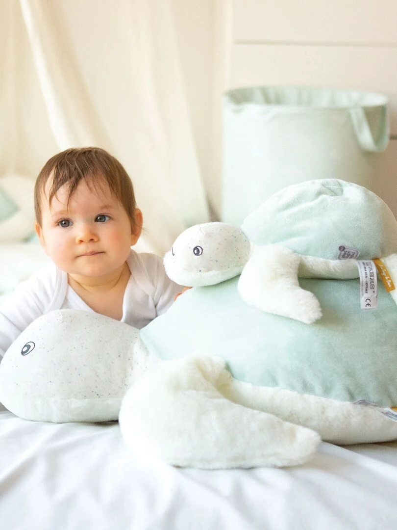 Peluche tortue bébé Trois Kilos Sept   Vert