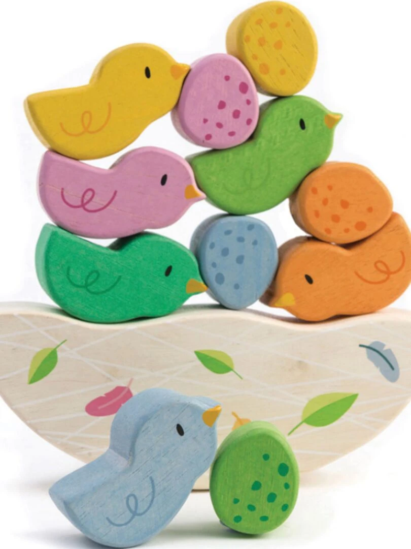 Jeu d'équilibre bébés oiseaux en bois N/A