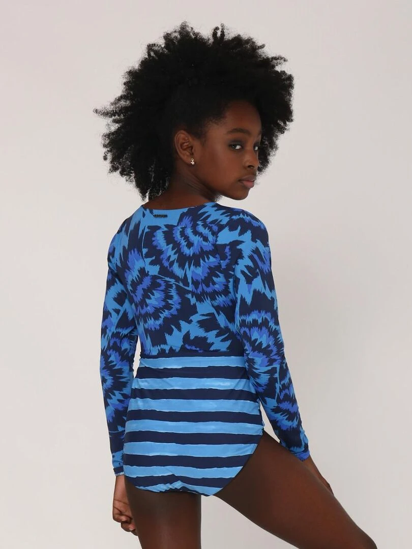 Maillot de bain deux pièces fille Bem estar  UV Line   Bleu marine