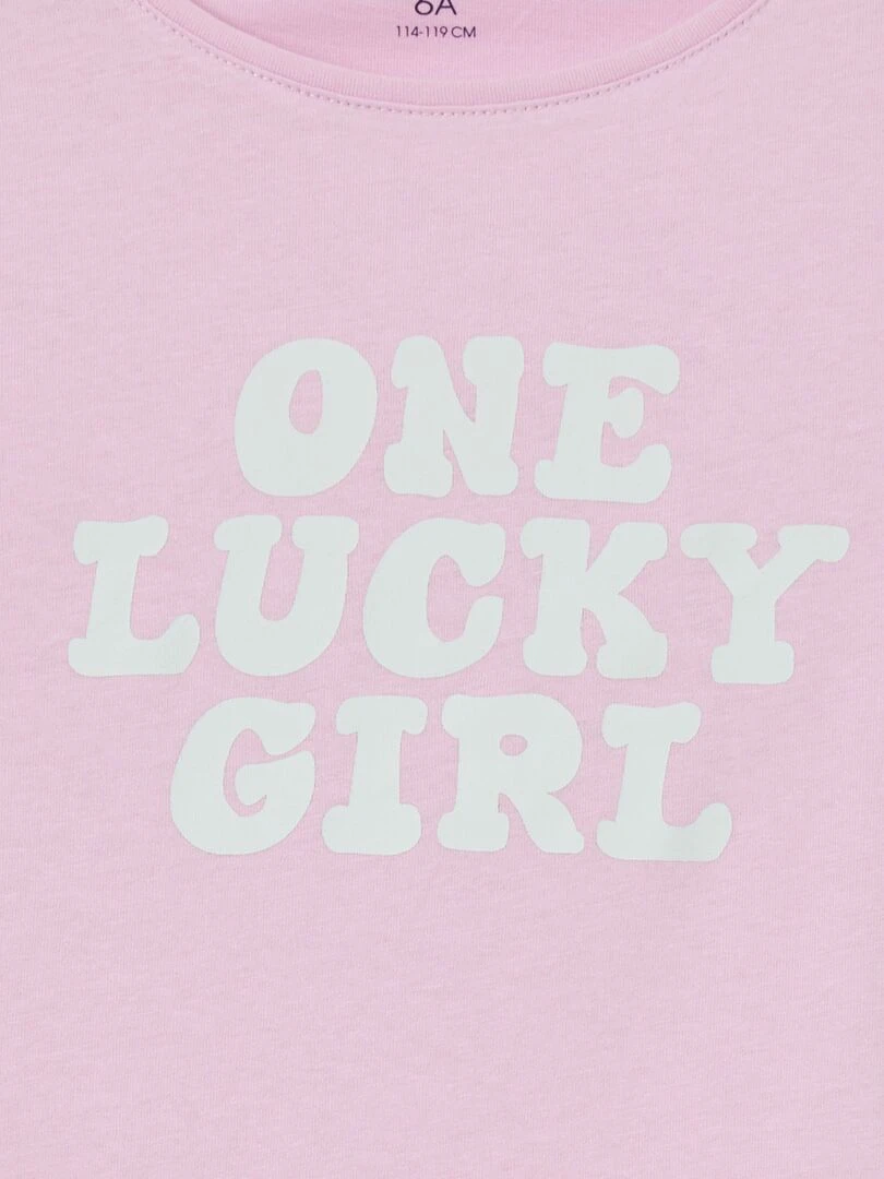 T shirt en coton impirmé   Lila