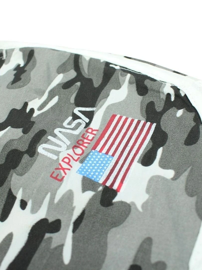 Nasa   Short De Bain homme imprimé logo   Gris