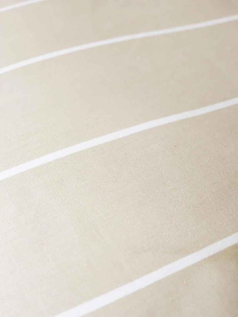 Drap housse imprimé 100% coton ANIMALIUM Beige