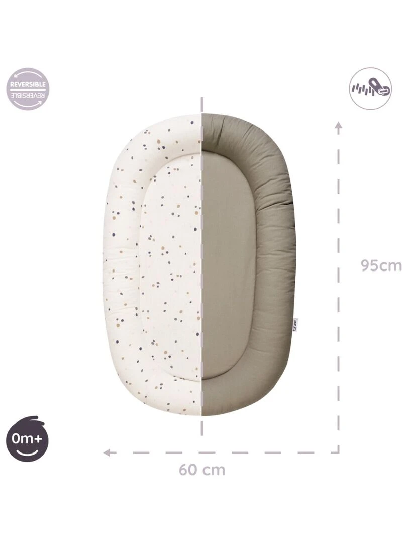 Tinéo   Réducteur de lit bébé réversible   Ecru