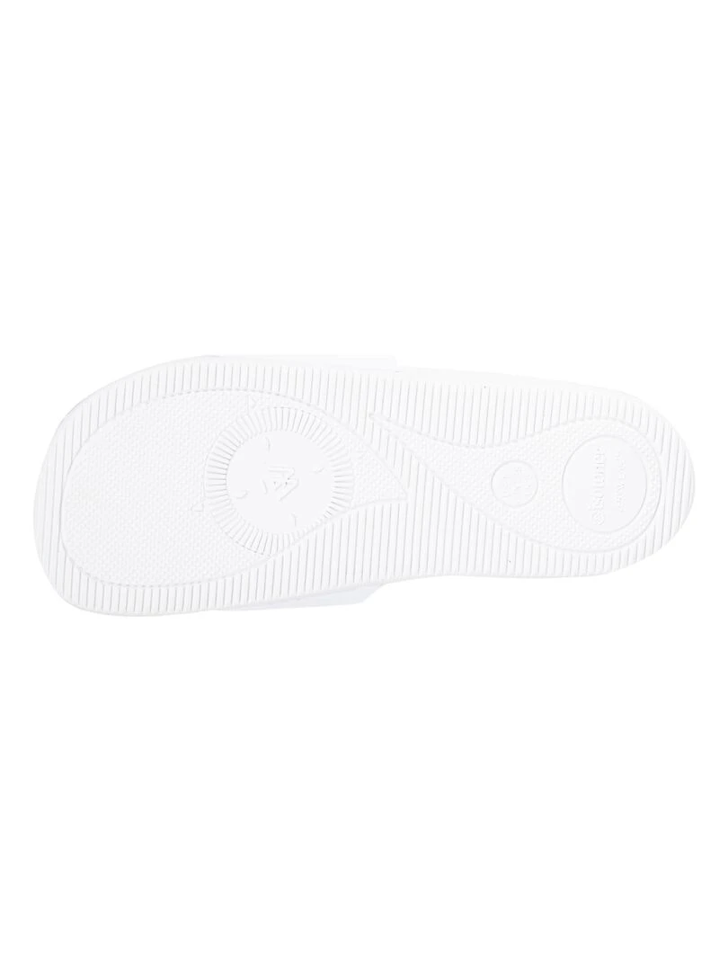Mules claquettes Femme Logo Blanche   Blanc