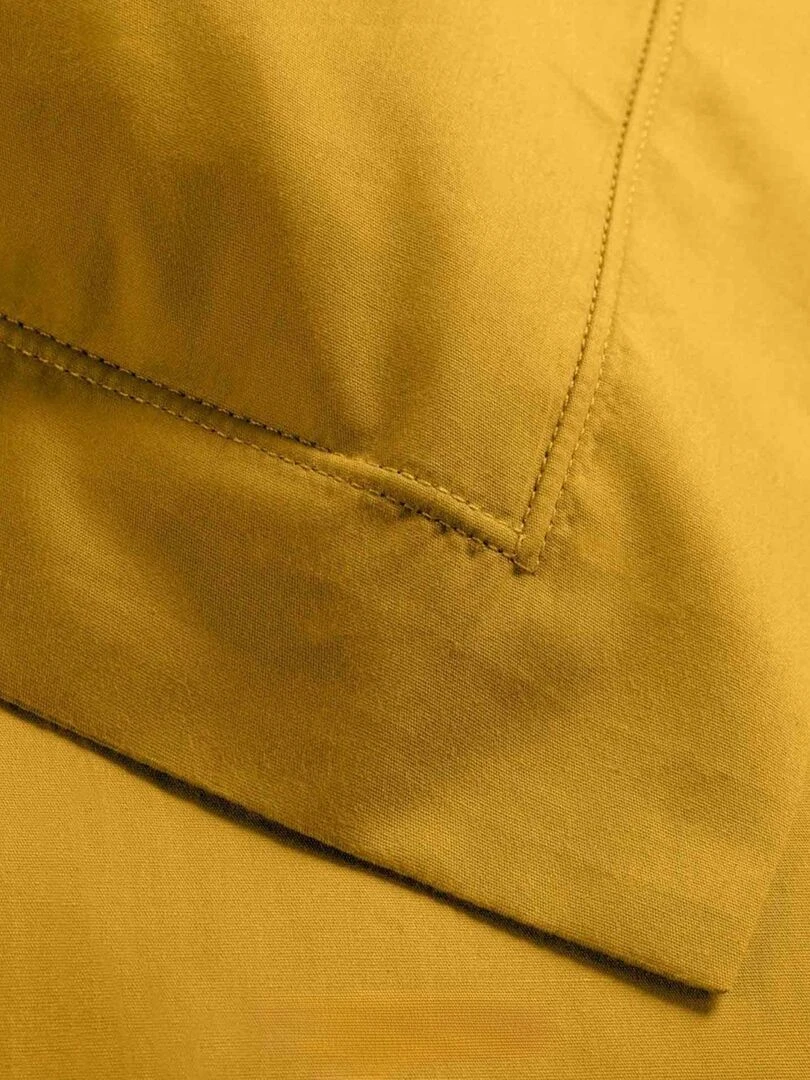 Taie d'oreiller unie en percale de coton   Jaune