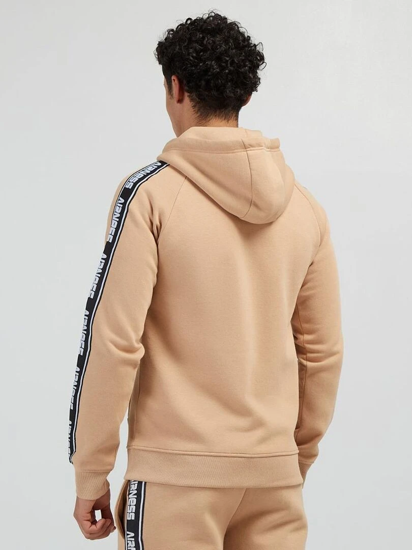 HOODIE ZIPPE NERVE Airness   Beige