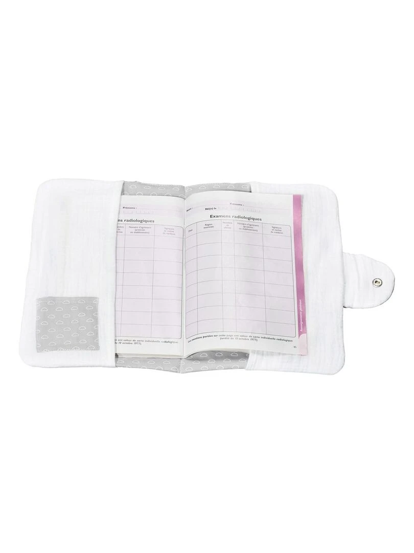 Protège carnet de santé en coton SAUTHON Gris