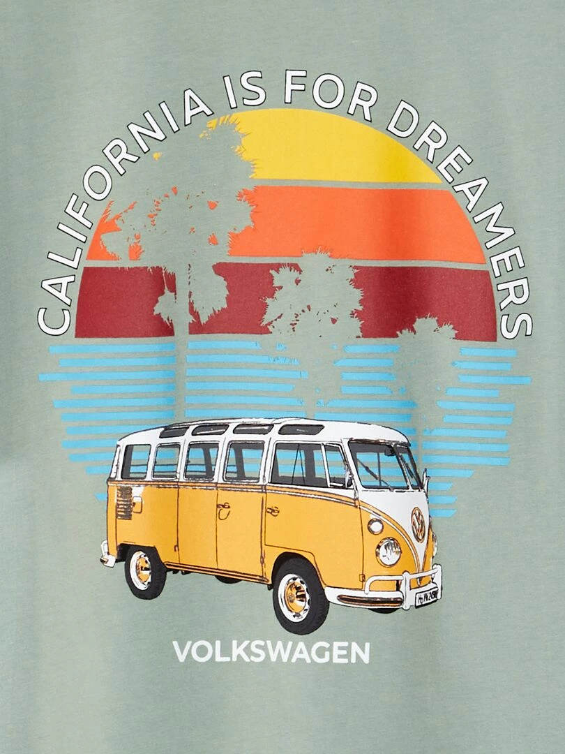Tee shirt imprimé 'Volkswagen' Vert