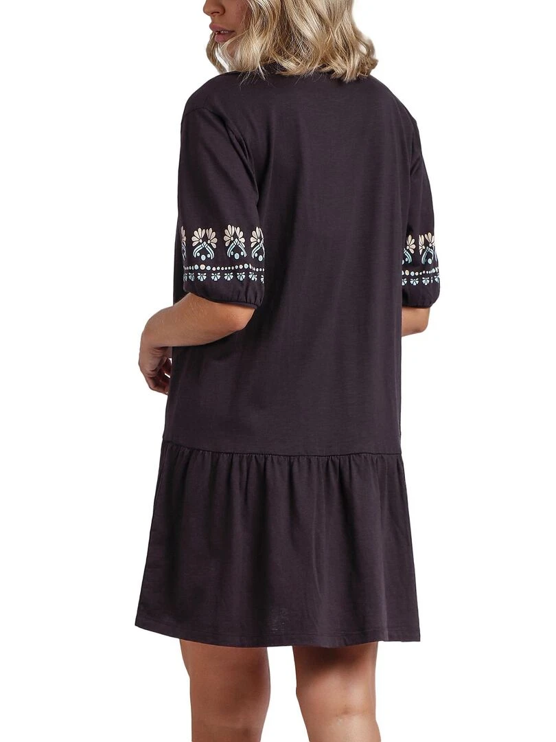Robe estivale Oriental Marron chocolat