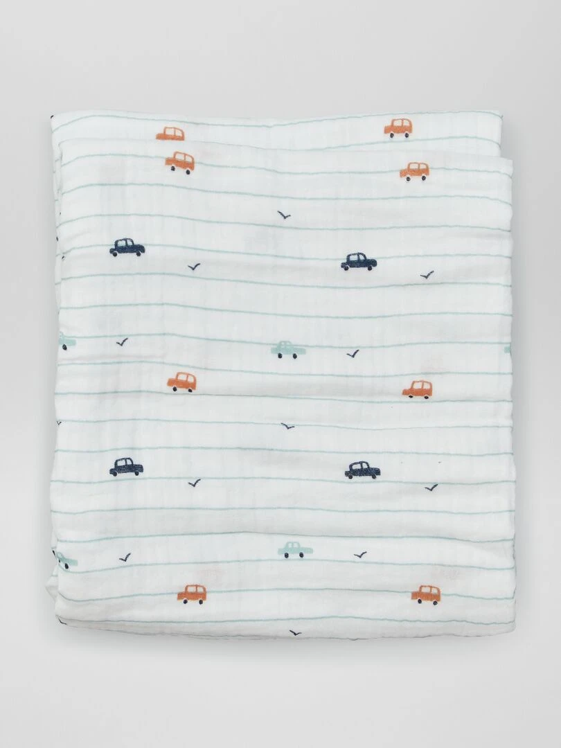 Lot de 3 langes   Bleu/vert/blanc