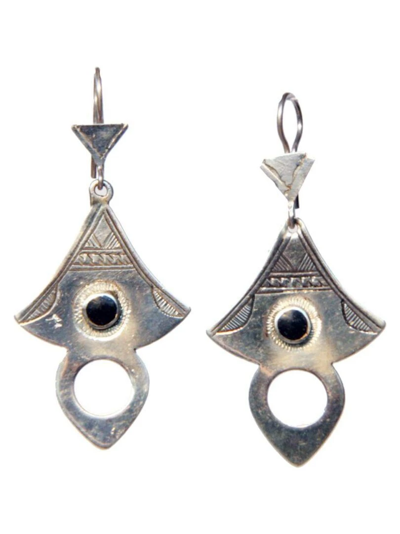 Boucles d'Oreille touareg lys Bijoucolor Argent