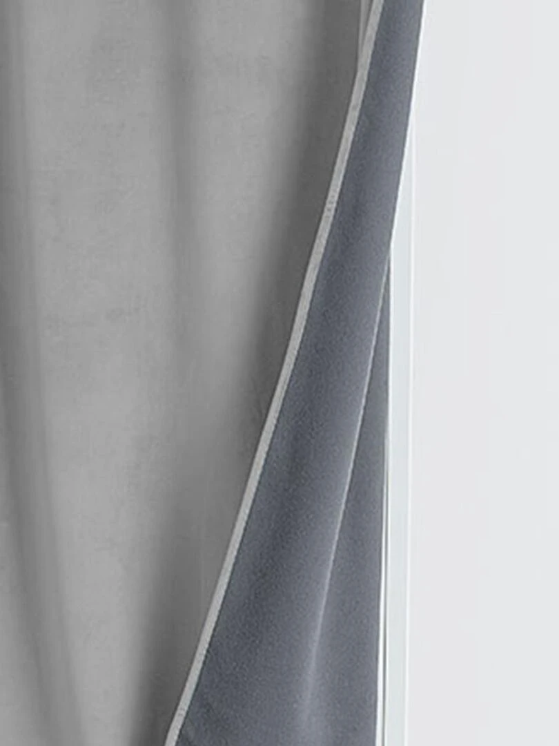 Rideau isolant et occultant en velours doublé polaire Gris perle