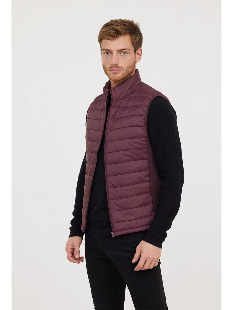 Lee Cooper Doudoune sans manches nylon regular FONILE Rouge foncé
