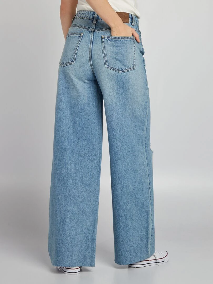 Pantalon Denim Wide Leg   Double stone