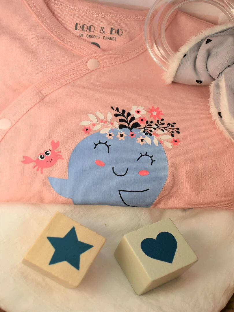Pyjama Jersey 'mini Princesse''doo&bo' rose clair
