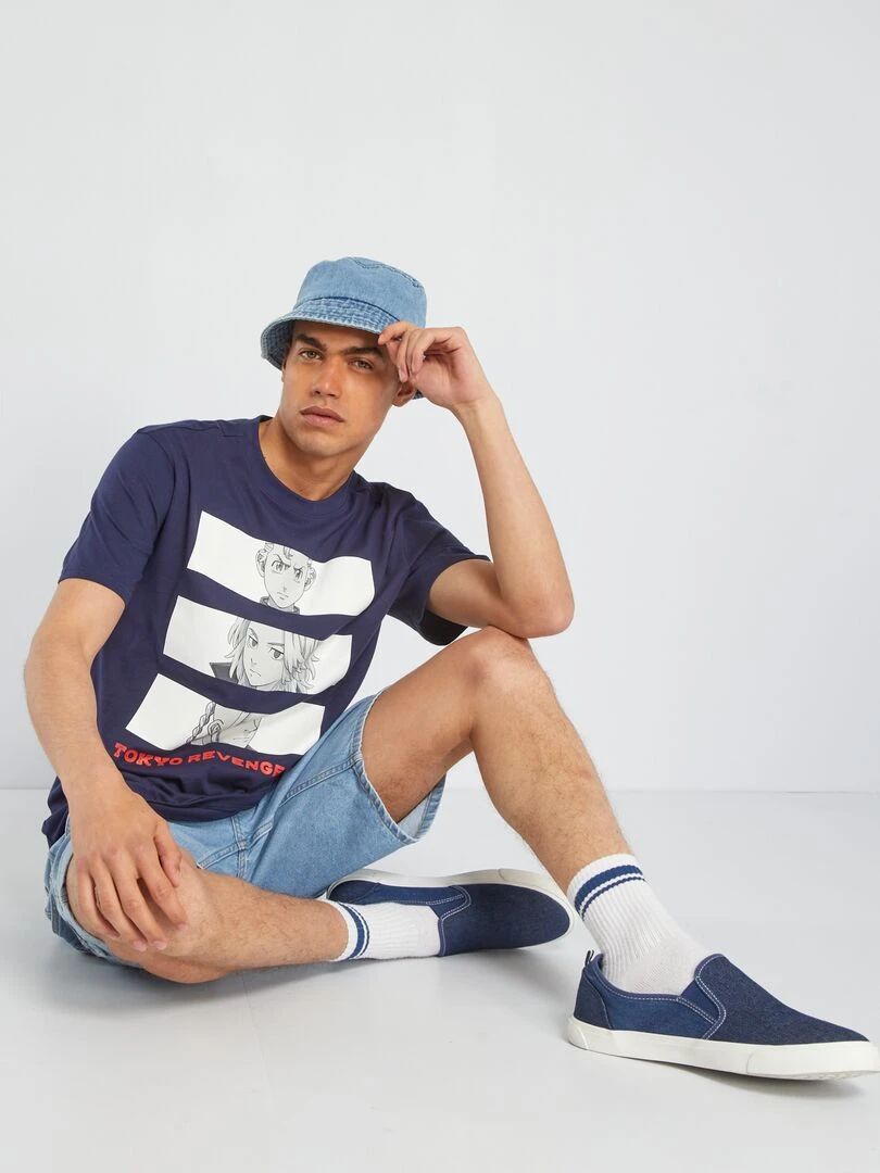 T shirt 'Tokyo Revengers' manches courtes Bleu