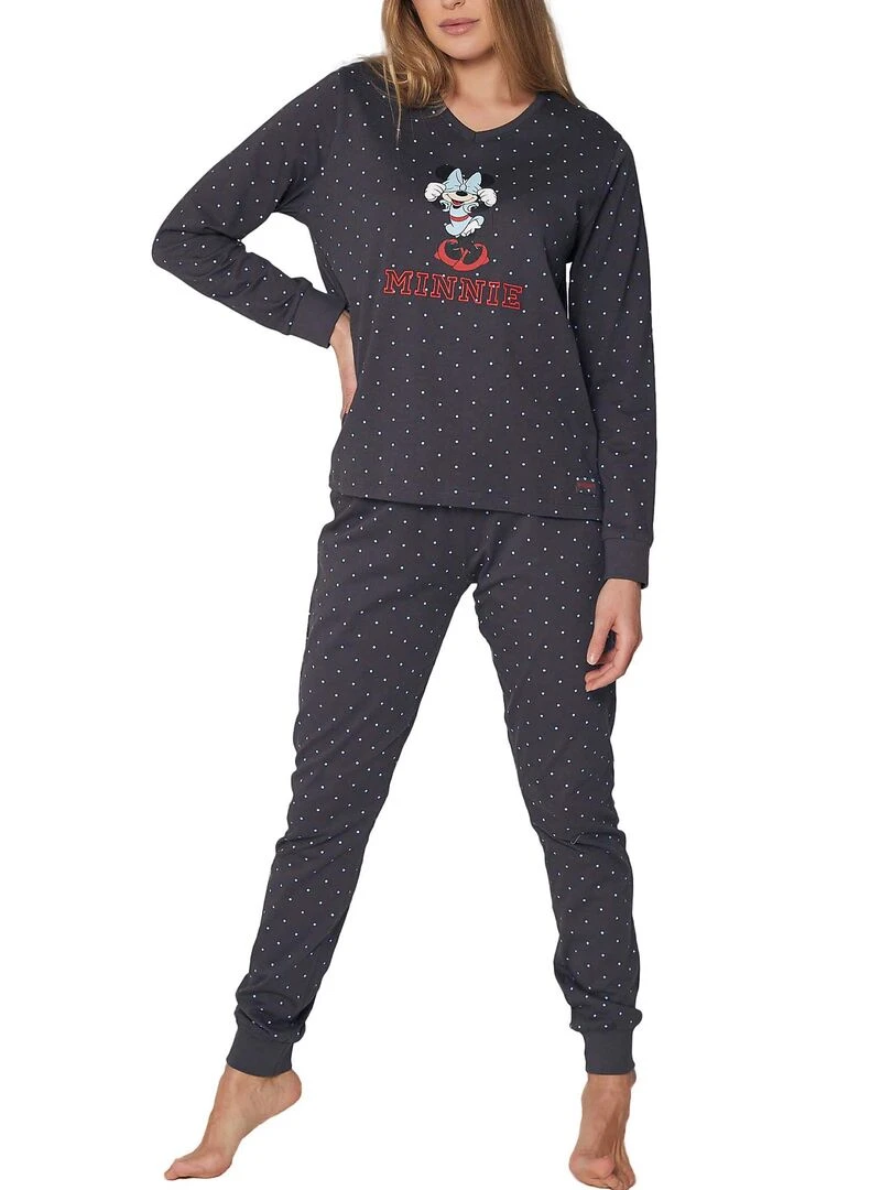 Pyjama haut et pantalon Minnie Shy Disney Gris