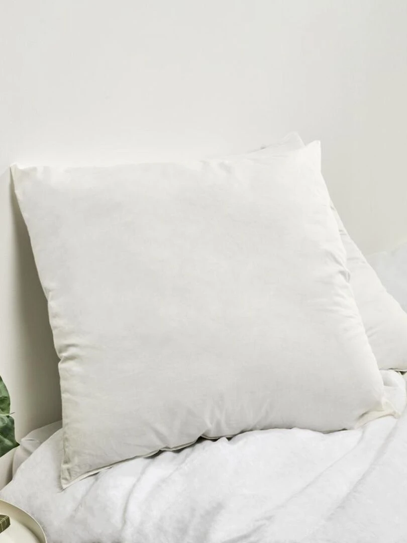 Bleu Câlin Lot de 2 oreillers ferme coton bio Blanc