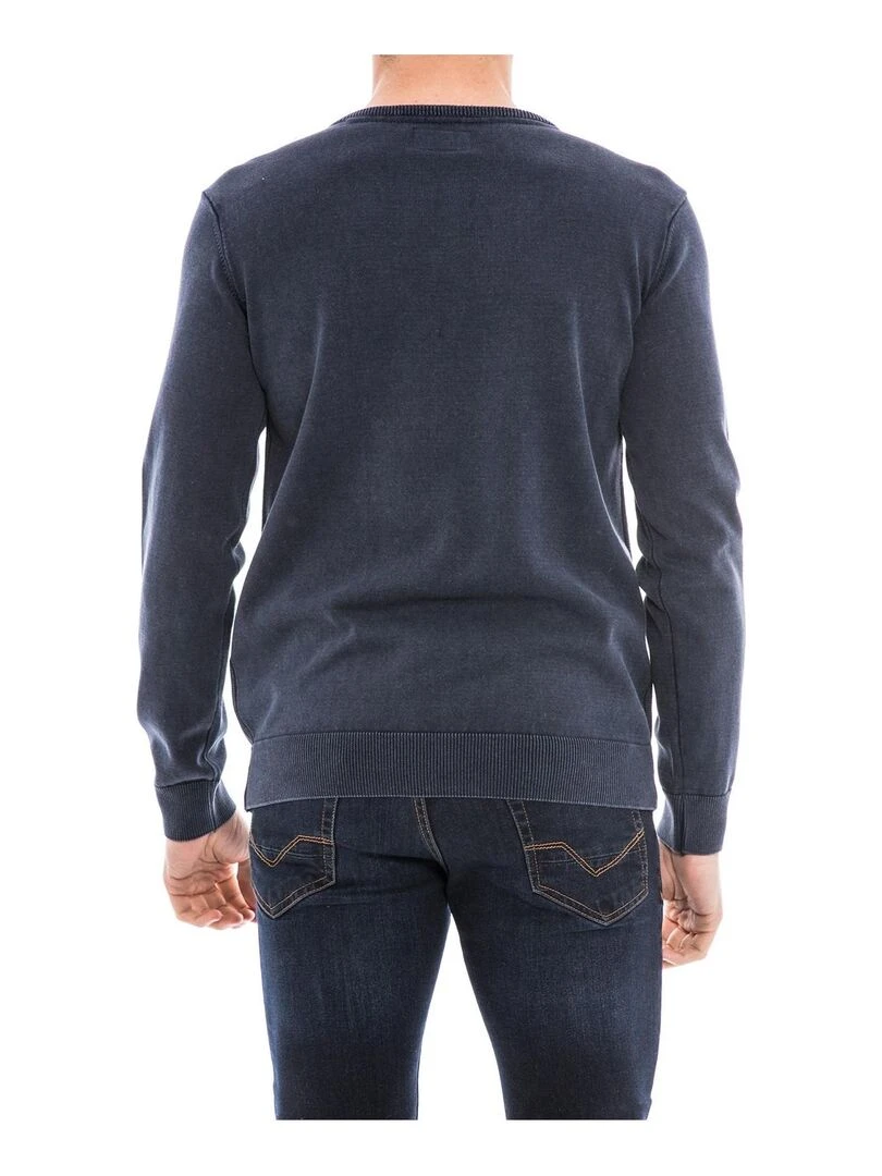 Pull col rond AXILO Bleu