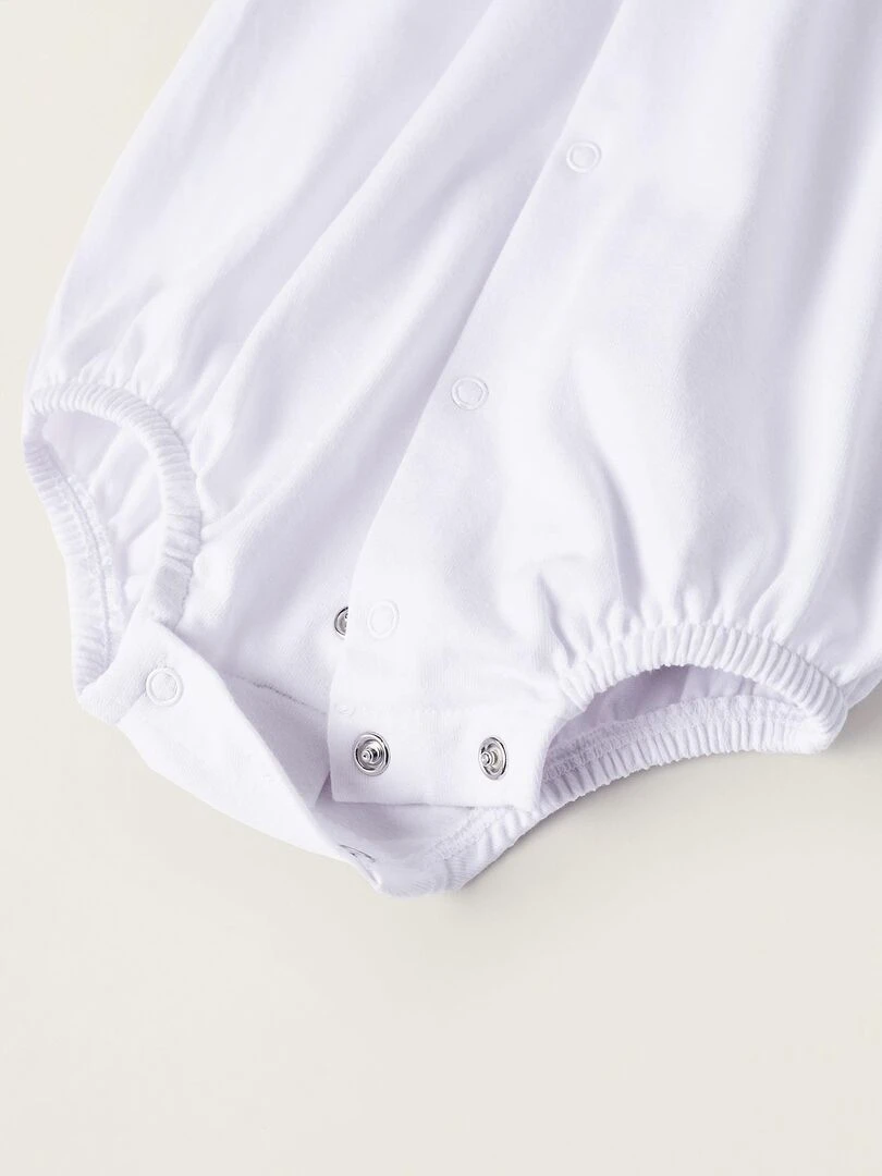 Body en Coton avec Broderie Anglaise Nouveau Née   Blanc